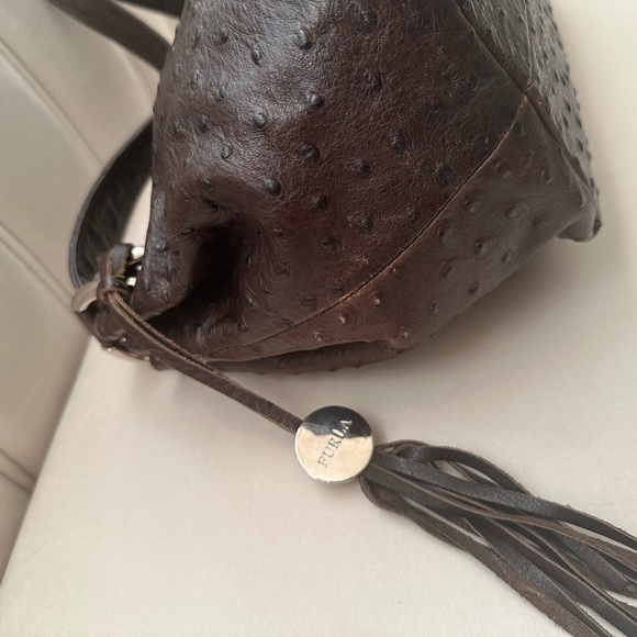 FURLA | Vintage Croc Leather Hand/Shoulder Bag - Picture 9 of 9